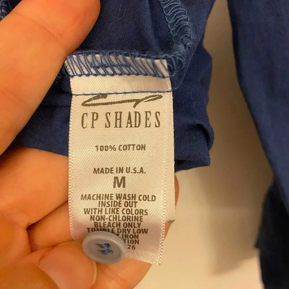 CP Shades Cotton Button Down Blue Size Medium - Picture 4 of 6